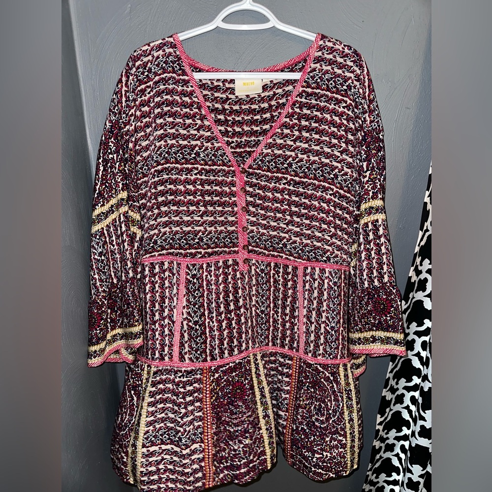 Maeve by Anthropologie silk tunic dress
